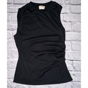 Nation Ltd Black Scrunchy Side Tank Size M